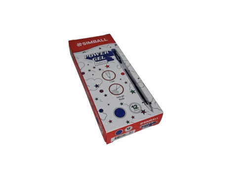 BOLIGRAFO SIMBALL POWER GEL x 12 U. AZUL