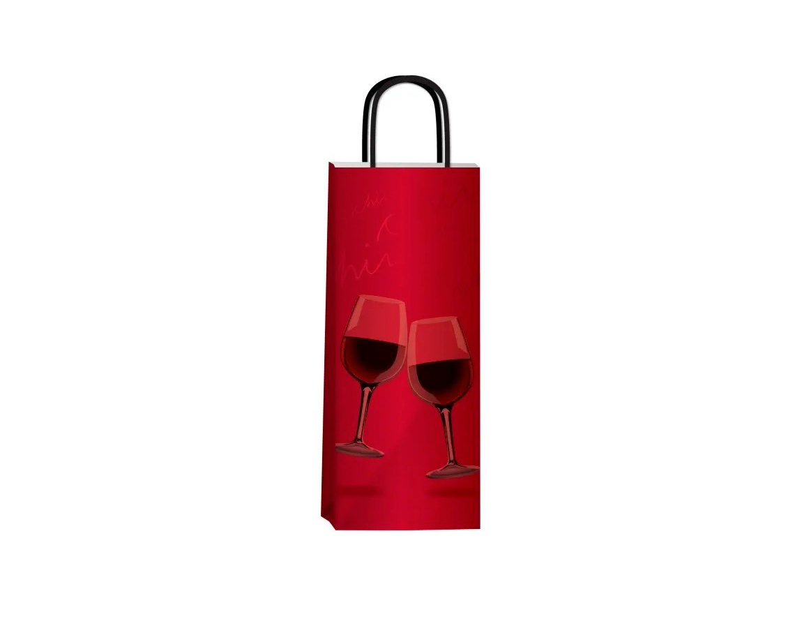 BOLSA REGALO ROMI BOTELLA 14x40 COPAS