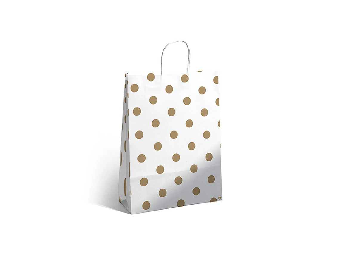 BOLSA REGALO ROMI GOLDEN DOTS 22x30 xUND.