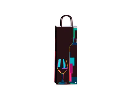 BOLSA REGALO ROMI BOTELLA 14x40 COLOR WINE