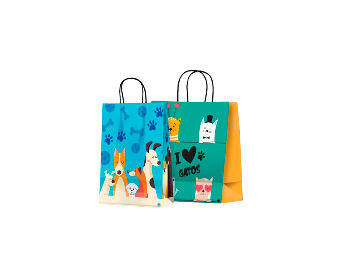 BOLSA REGALO ROMI PUPPIES 32x30 x UND