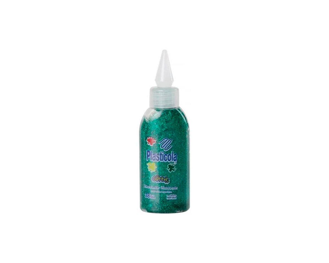 BRILLITO PLASTICOLA 38 GRS. x UNID. VERDE