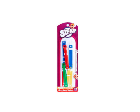 BROCHES SIFAP NEPACO PLASTICO x 10 UNID. BLISTER