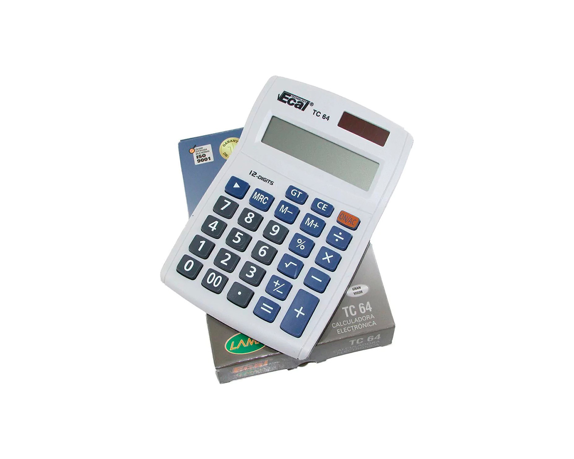 CALCULADORAS ECAL TC64 12 DIG MED.