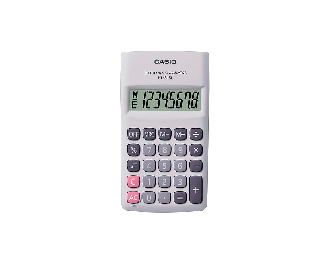 CALCULADORAS CASIO HL-815L BOLSILLO 8 DIG.