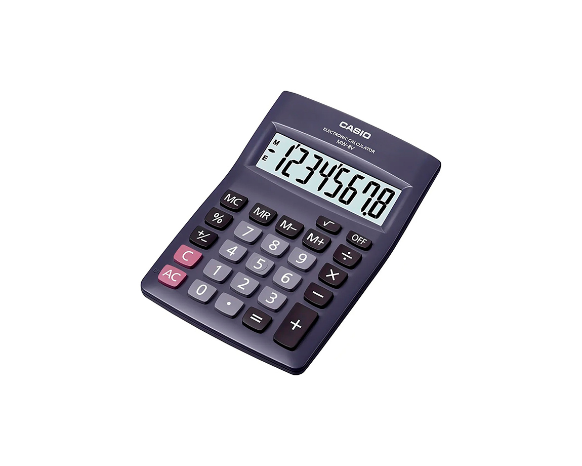 CALCULADORAS CASIO MW8V BOLSILLO 8 DIG.