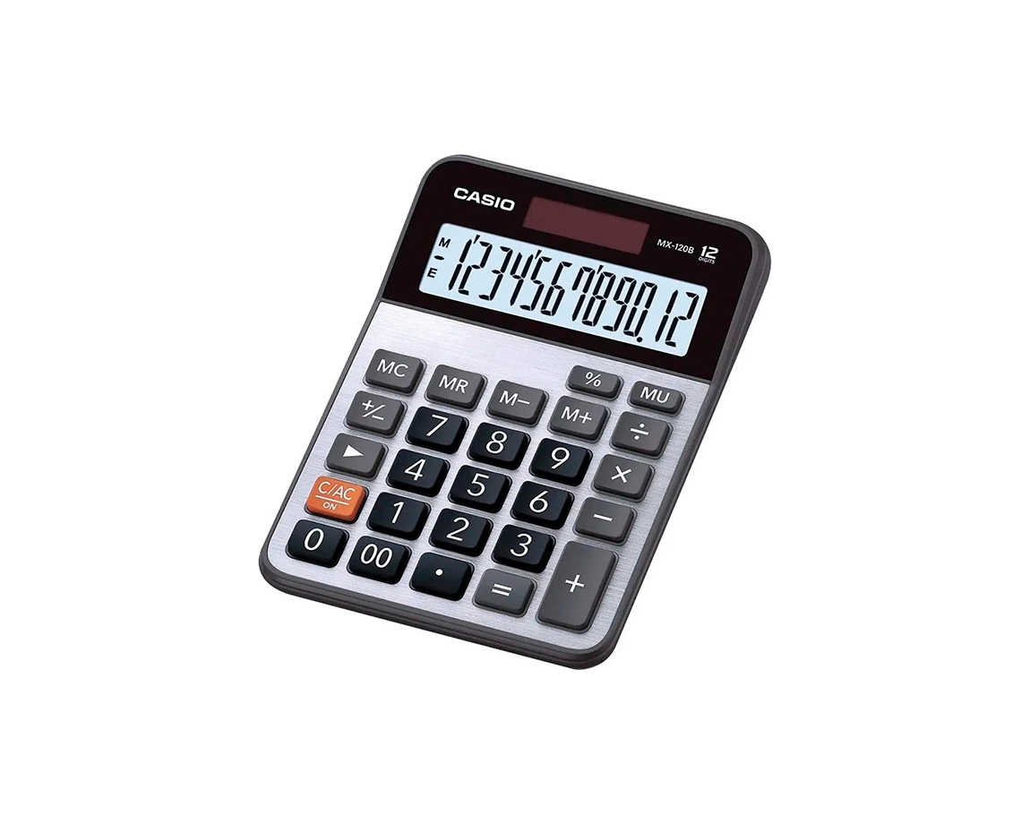 CALCULADORAS CASIO MX120B MOSTRADOR 12 DIG.