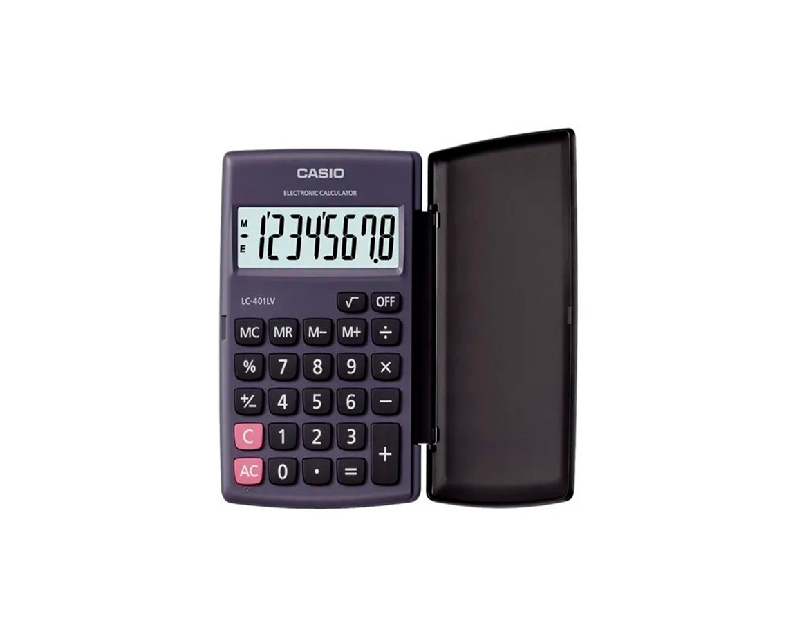 CALCULADORAS CASIO LC401LV BOLSILLO 8 DIG. BLANCA