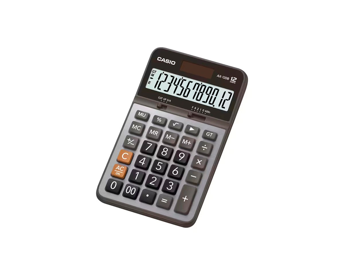 CALCULADORAS CASIO AX120B MOSTRADOR 12 DIG.