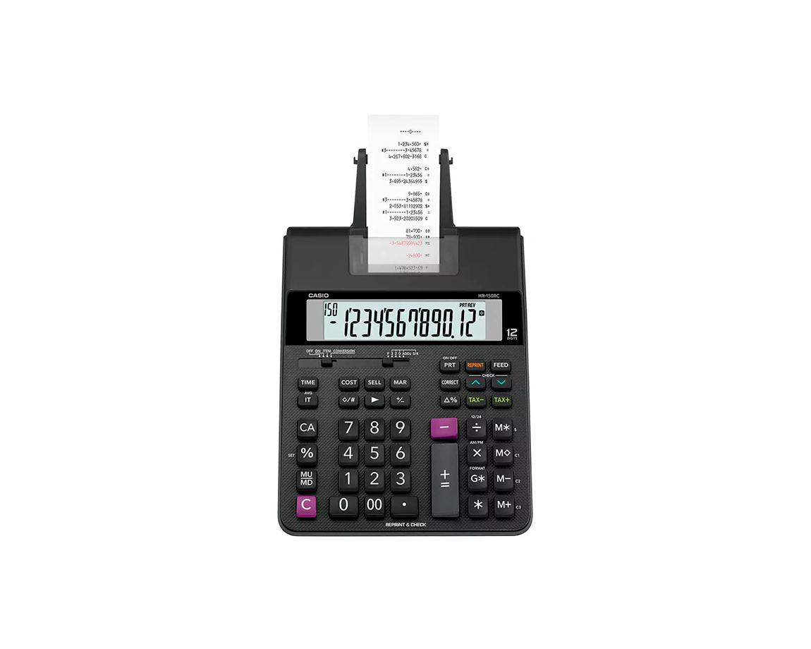 CALCULADORAS CASIO HR-150RC MOST IMPRES 12D