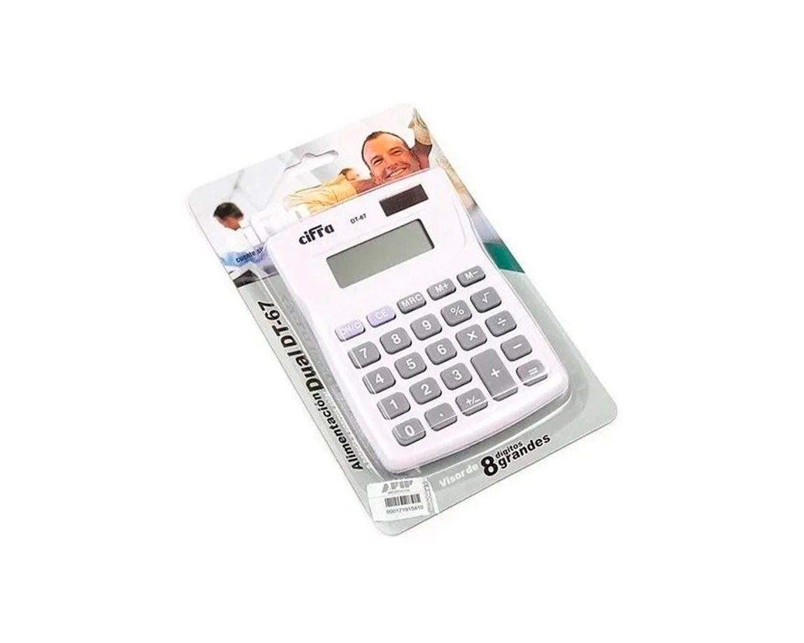 CALCULADORAS CIFRA DT67 8 DIG DUAL