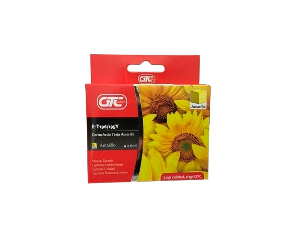 CARTUCHO GTC T196 AMARILLO XP-101/201/204 WF 2532