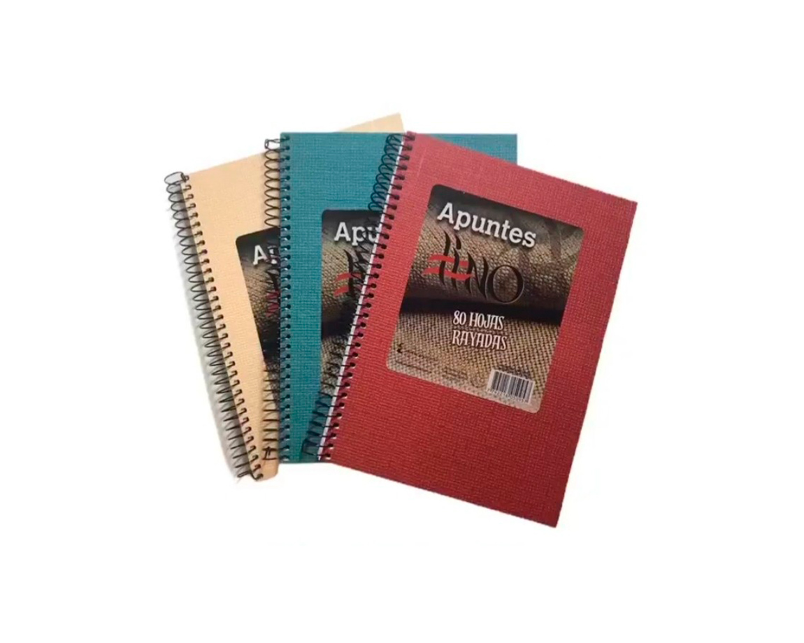 CUADERNO APUNTES 16x21 LINO T/C 80 H. =