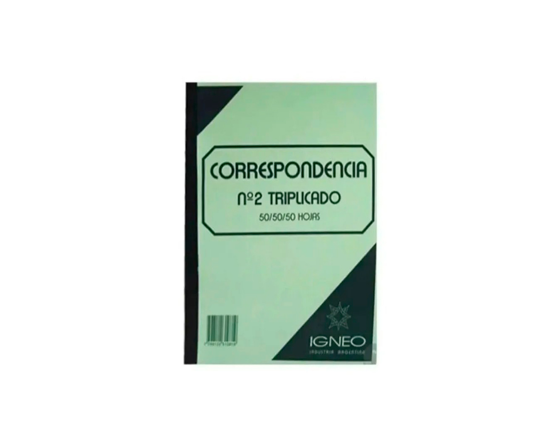 CUADERNO IGNEO CORRESP. TRIPLICADO Nro 2