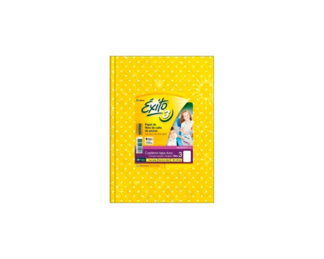 CUADERNO EXITO 19x24 E3 LUNARES T/D. 48 H = AMARILLO