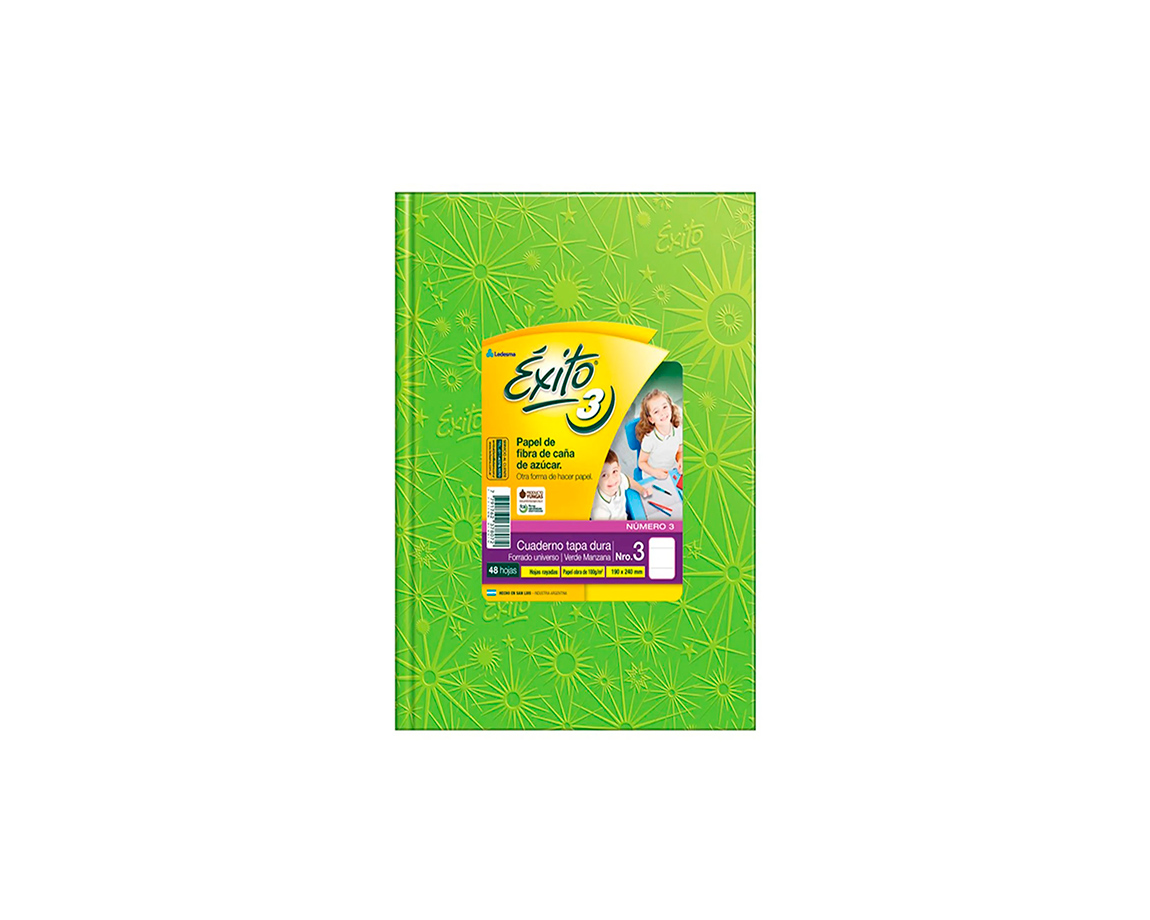 CUADERNO EXITO 19x24 E3 ARAÑA T/D. 48 H = VDE MANZANA