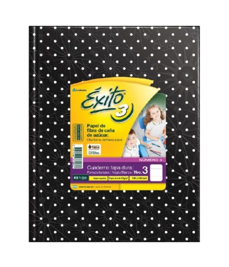 CUADERNO EXITO 19x24 E3 LUNARES T/D. 48 H = BCO FDO NE