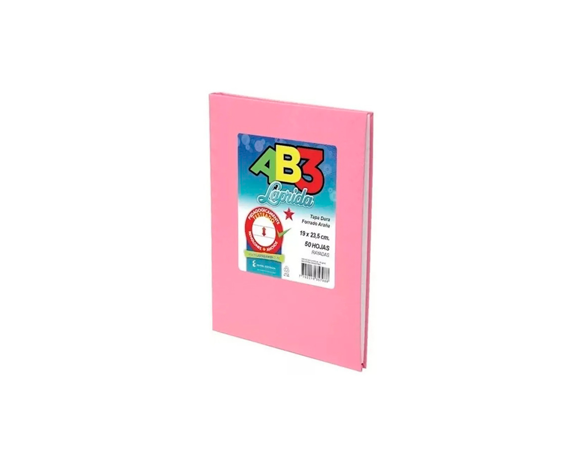 CUADERNO LAPRIDA AB3 19x23.5 ARAÑA  50 H.= ROSA
