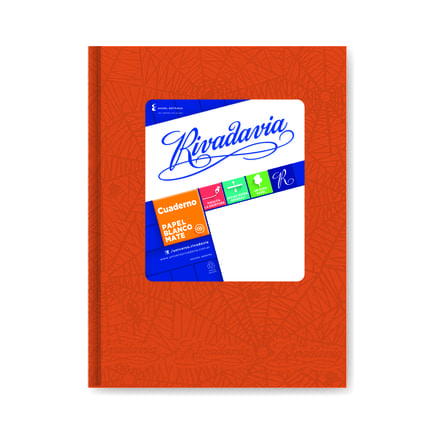 CUADERNO RIVADAVIA ARAÑA 50 H. = NARANJA (357070)