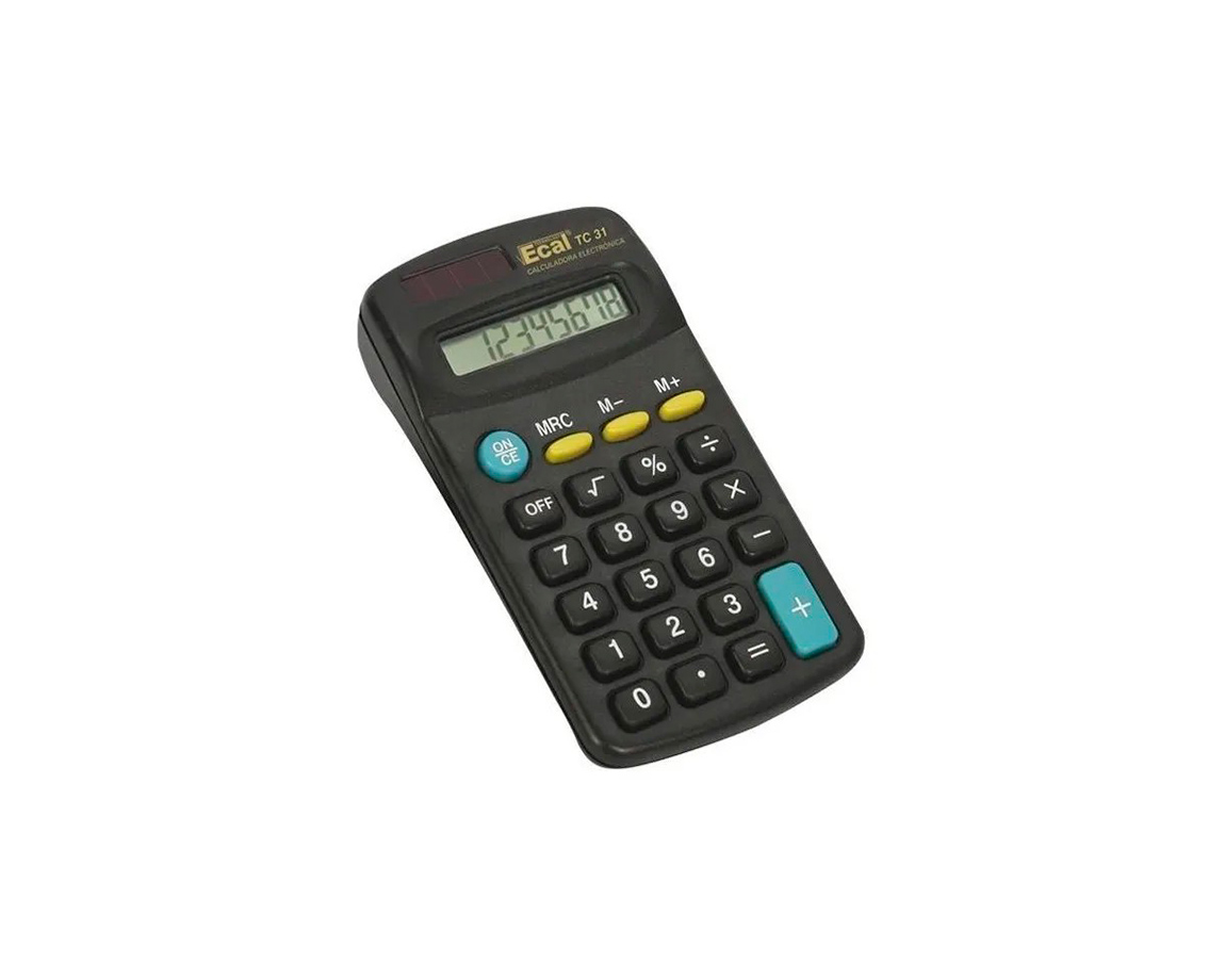 CALCULADORAS ECAL TC31 8DIG BOLSILLO