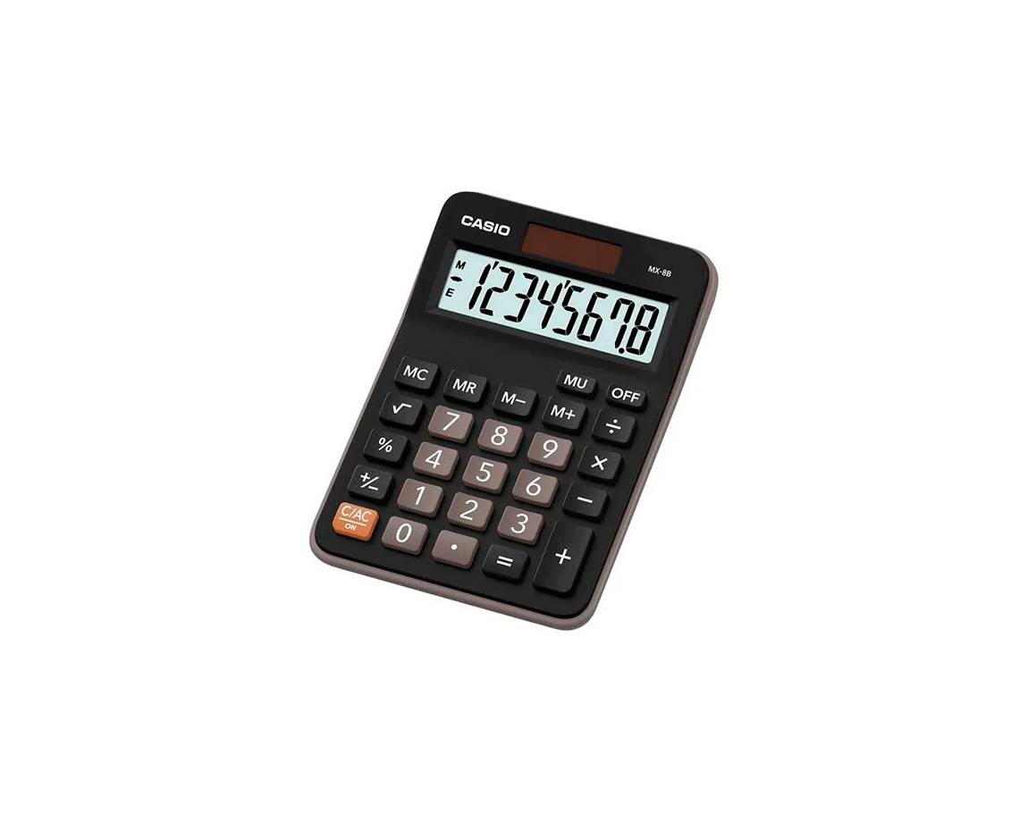 CALCULADORAS CASIO MX8B MOSTRADOR 8 DIG.