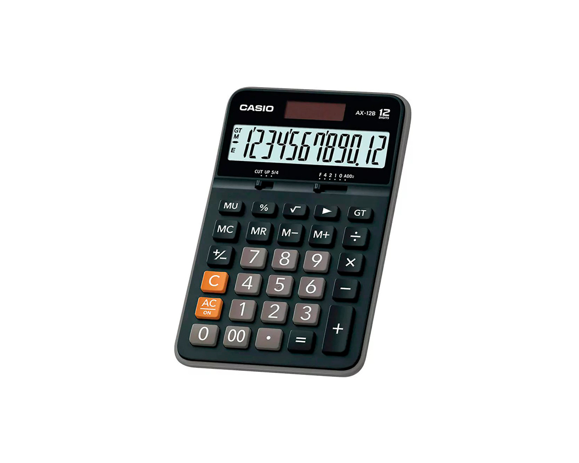CALCULADORAS CASIO AX12B MOSTRADOR 12 DIG.