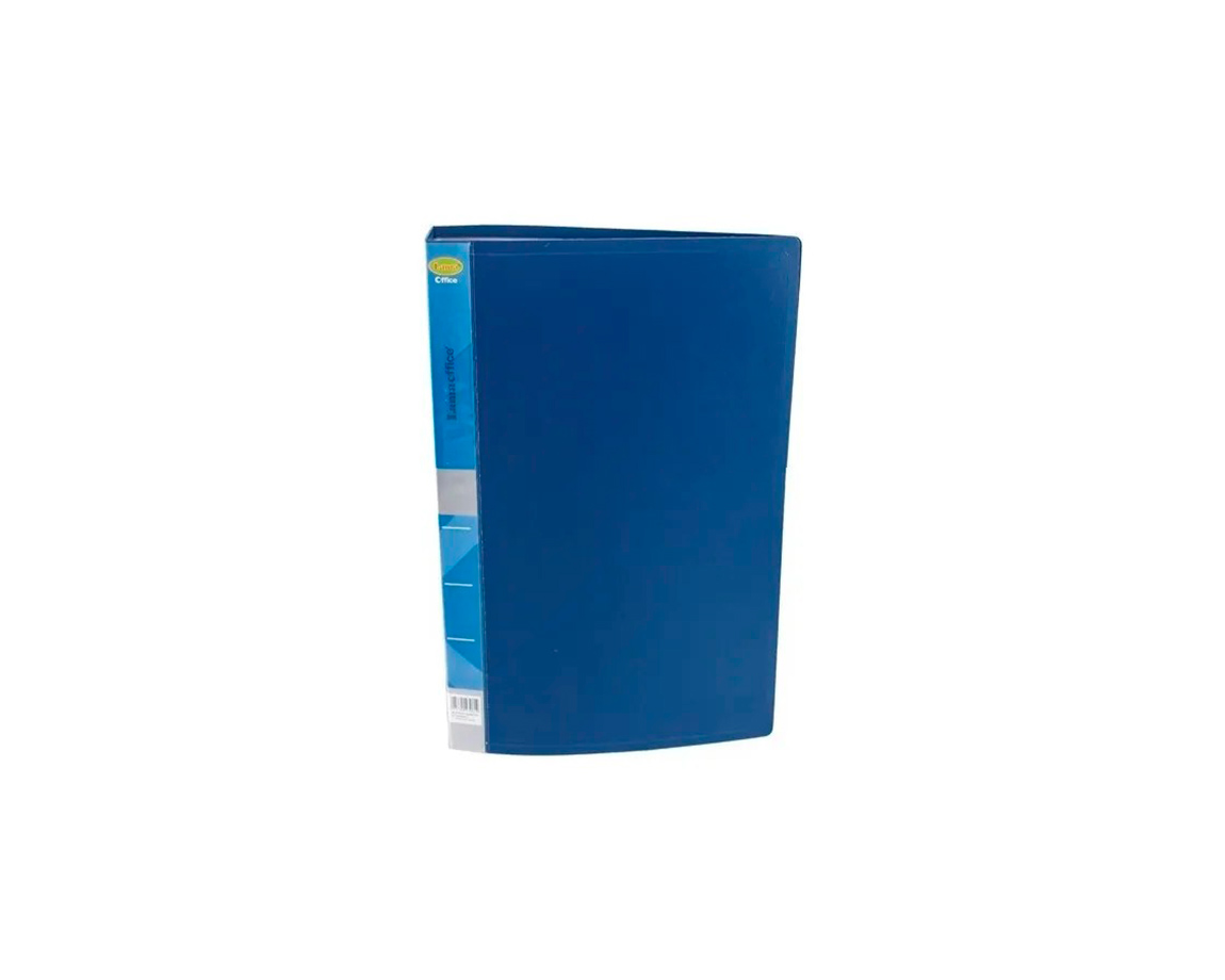 CARPETA LAMA OFFICE FM10 A4 10 FOLIOS AZUL