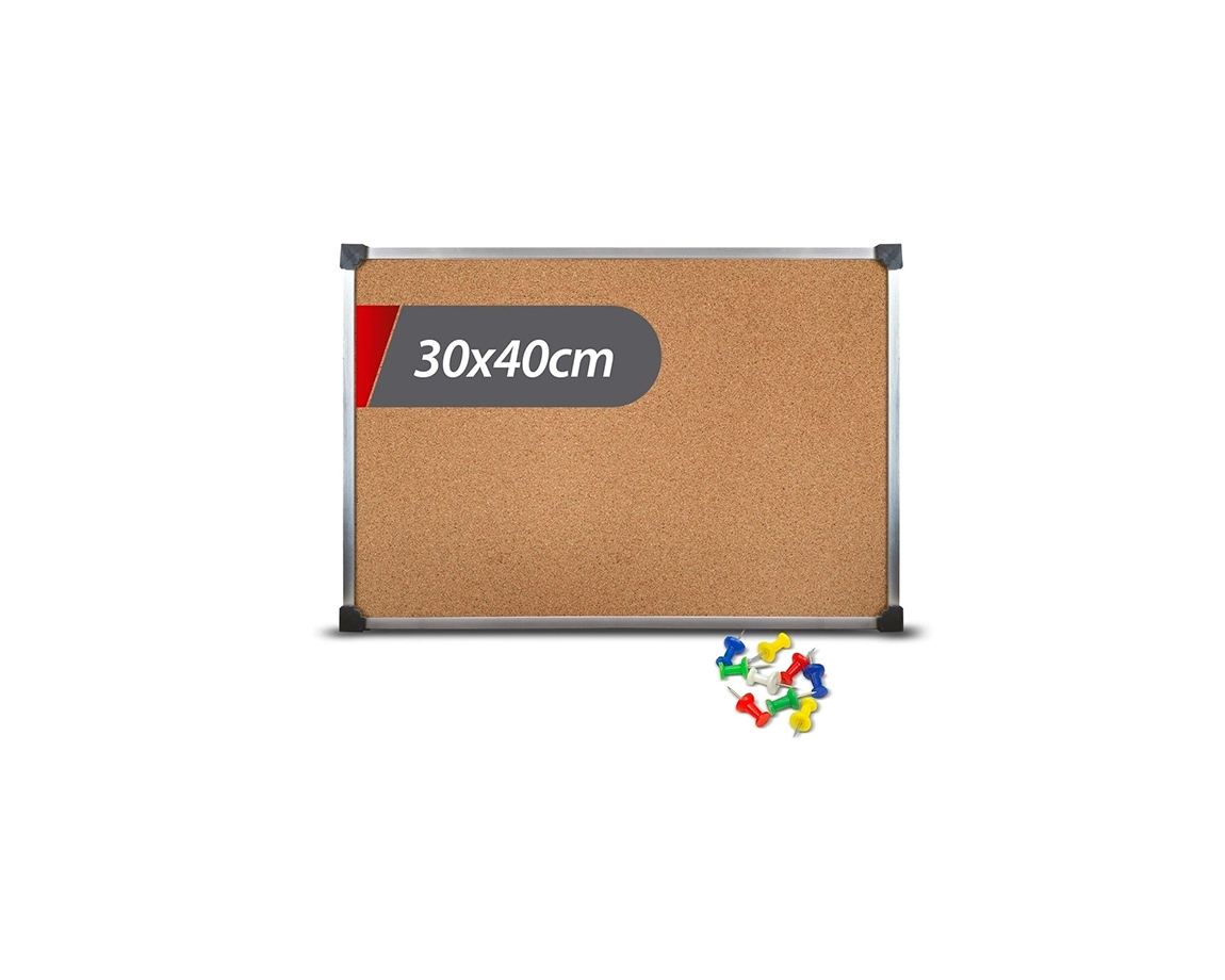 CARTELERA APXER CORCHO 30x40 13mm B/ALUMINIO