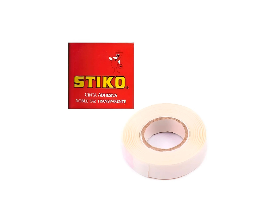 CINTA ADHESIVA STIKO DOBLE FAZ 12-10 MTS