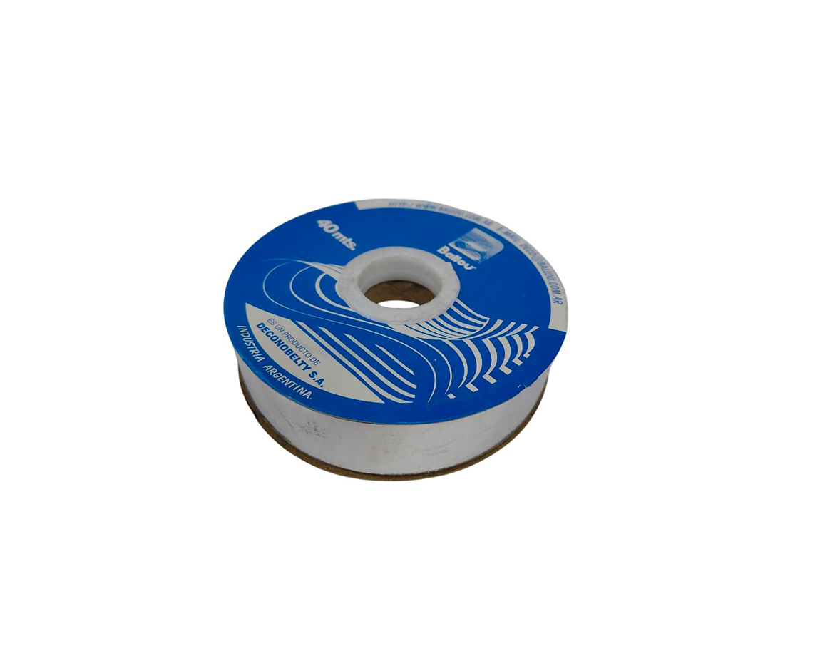 CINTA REGALO BALLOU METAL 20x40 PLATA