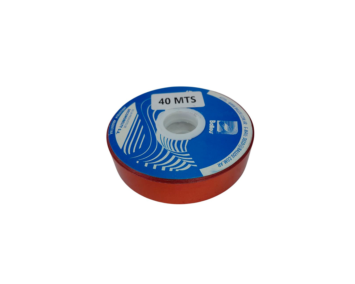 CINTA REGALO BALLOU METAL 20x40 ROJO