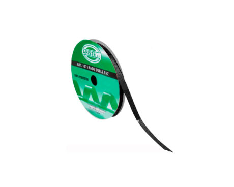 CINTA RASO ARISTE Nro 1  7mm x10 MTS NEGRO DOBLE FAZ
