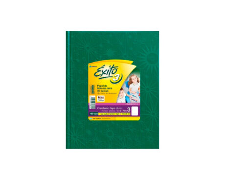 CUADERNO EXITO 19x24 E3 ARAÑA T/D. 100 H # VERDE