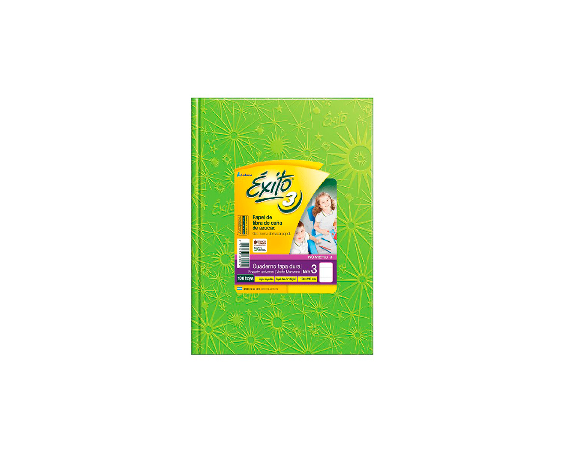 CUADERNO EXITO 19x24 E3 ARAÑA T/D. 100 H = VDE MANZ
