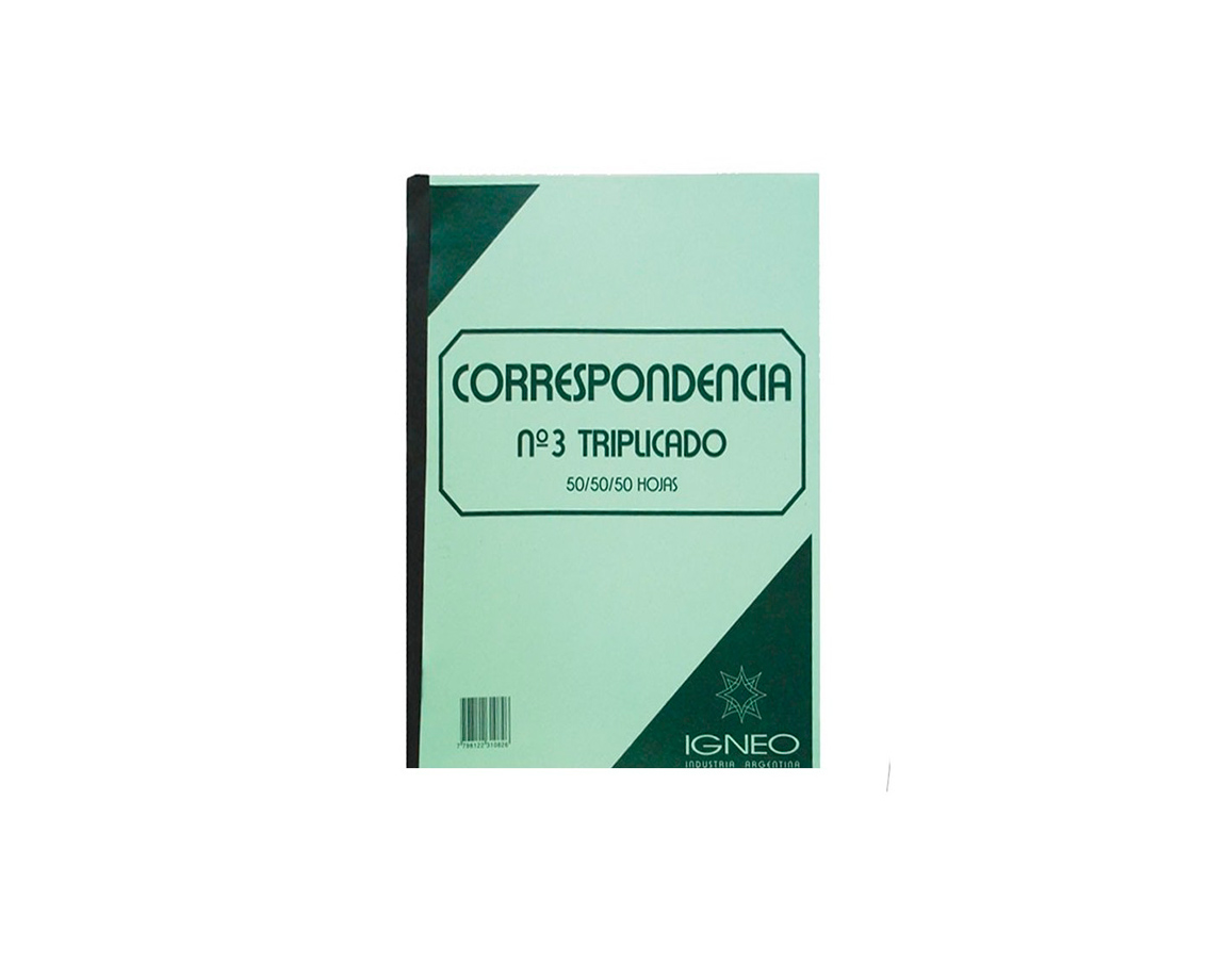 CUADERNO IGNEO CORRESP. TRIPLICADO Nro 3