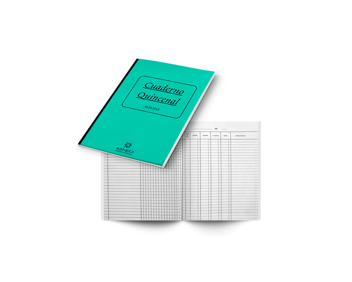 CUADERNO IGNEO QUINCENAL x 30 HOJAS