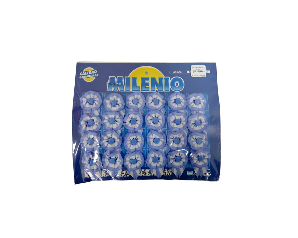 ESCARAPELAS MILENIO -127- RED C/BOTON x24 UNID