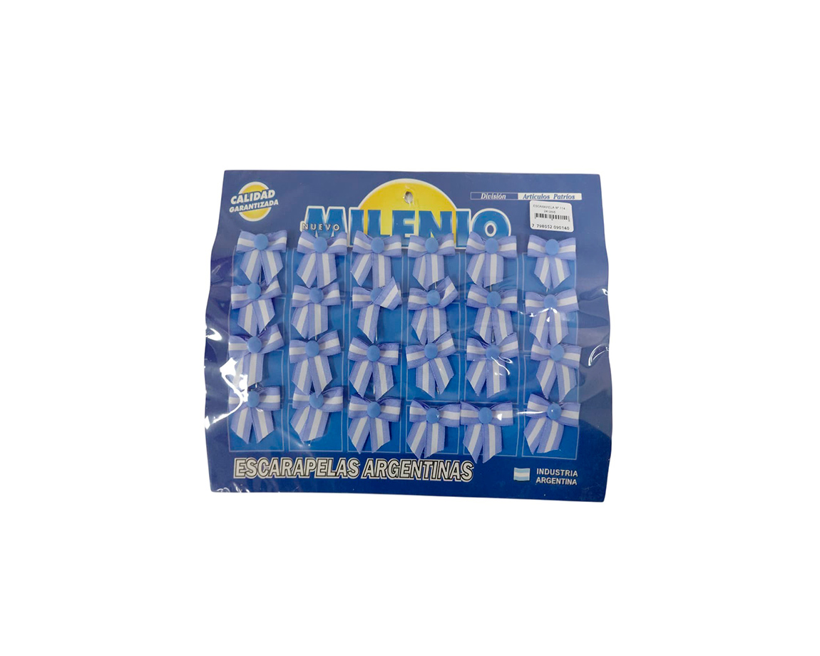 ESCARAPELAS MILENIO -114- MOÑO C/BOTON x 24 U.