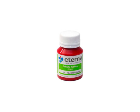 ESMALTE ETERNA AL AGUA x 50 ML   25 ROJO NAVIDEÑO