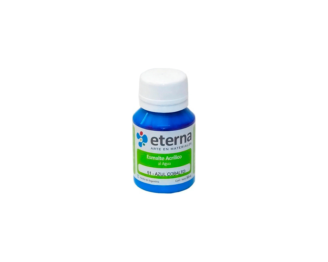 ESMALTE ETERNA AL AGUA x 50 ML   51 AZUL COBALTO