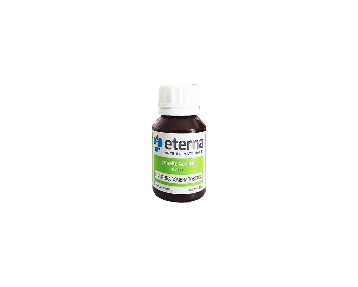 ESMALTE ETERNA AL AGUA x 50 ML   87 TIERRA SOMBRA TOSTADA
