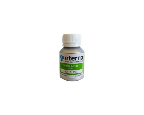 ESMALTE ETERNA AL AGUA x 50 ML 101 PLATA