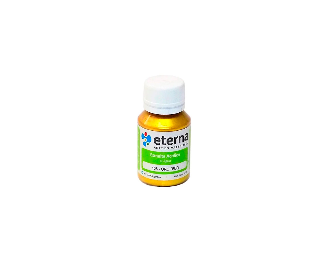 ESMALTE ETERNA AL AGUA x 50 ML 105 ORO RICO