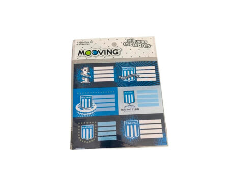 ETIQUETAS MOOVING 1301183 BL x 12 ETIQ RACING