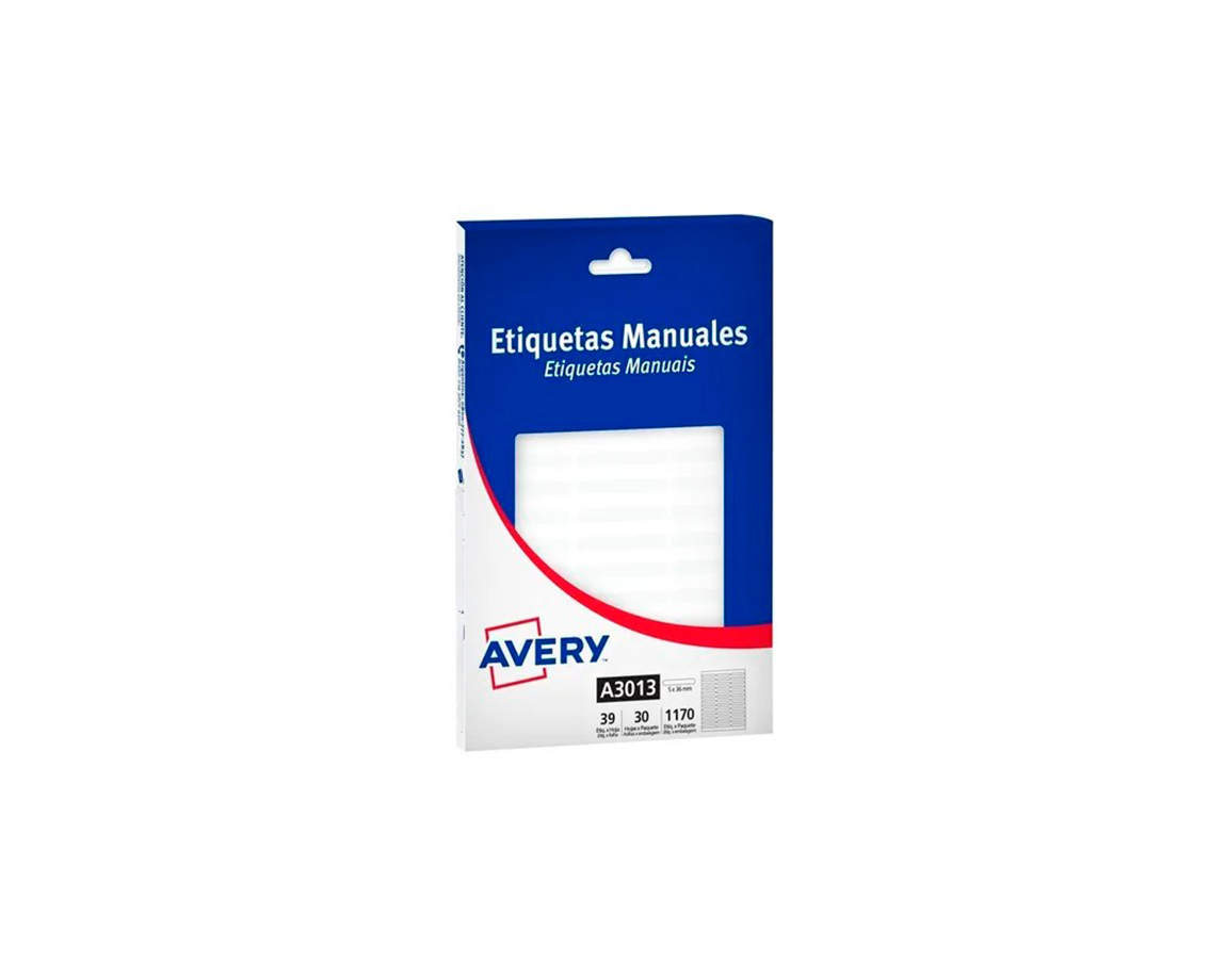 ETIQUETAS AVERY COMERCIAL A3013 5x36 MM