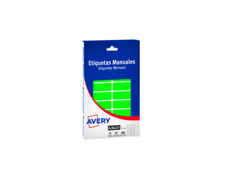 ETIQUETAS AVERY FLUO A36231 15x50 MM VERDE