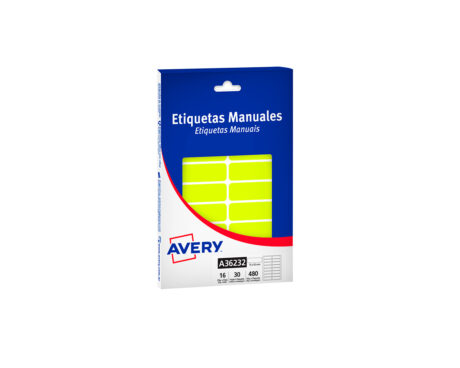 ETIQUETAS AVERY FLUO A36232 15x50 MM AMARILLO