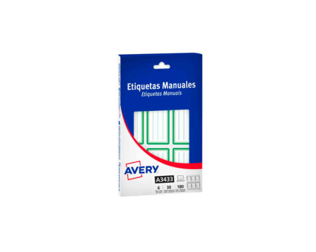 ETIQUETAS AVERY ESCOLAR A3433 VERDE