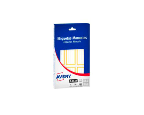 ETIQUETAS AVERY ESCOLAR A3434 AMARILLO