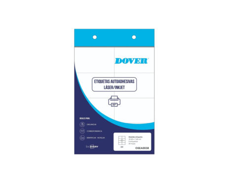 ETIQUETAS DOVER 05EA0038 105x74mm 8 ETIQ x HOJA A4 - 25 hojas